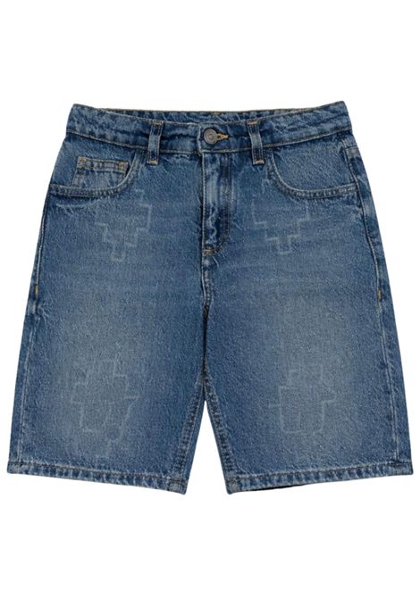 Bermuda bambino in cotone denim MARCELO BURLON | MJBSH060DENIM